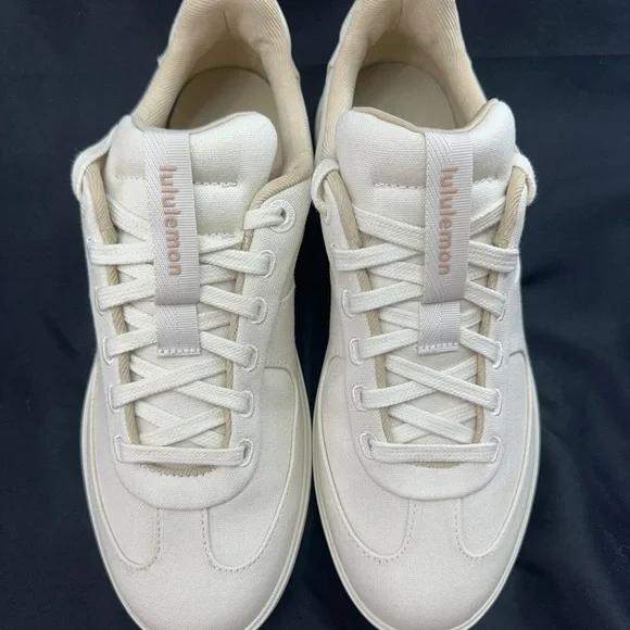 Lululemon Athletica Cityverse Cotton Canvas Bone  Sneakers 8 NEW - Picture 2 of 5